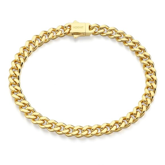 Stainless Steel Cuban Link Bracelet Unisex Chunky Curb Chain Minimal Chic